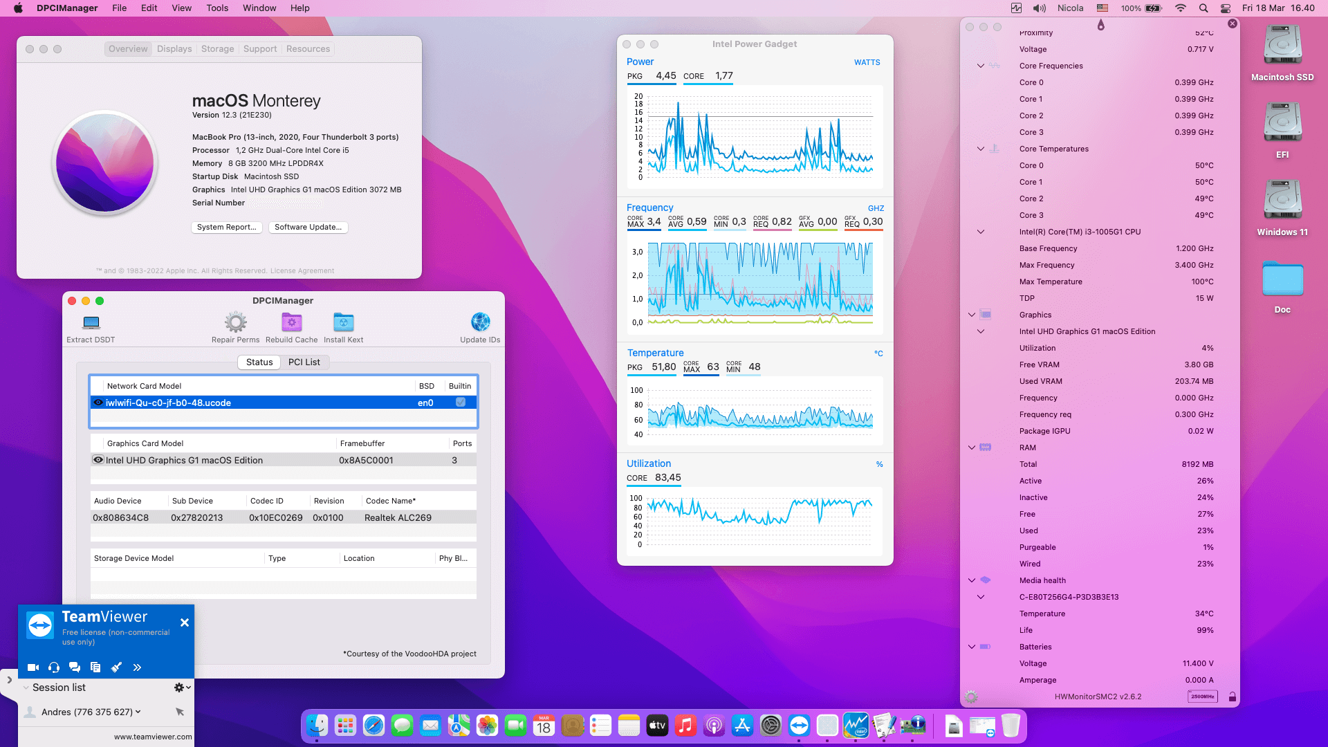 Success Hackintosh macOS Monterey 12.3 Build 21E230 in Infinix INBook X1 XL11